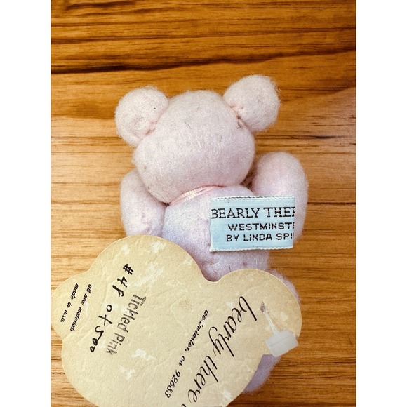 Bearly There Linda Spiegel Tickled Pink Bear #48 Of 500 Fully Jointed 4.5" VTG - Picture 8 of 9